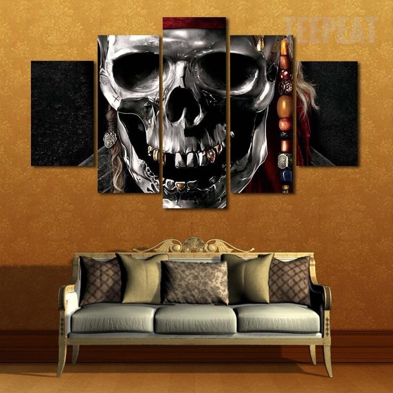 Silver Metal Skull Abstract Art.jpg
