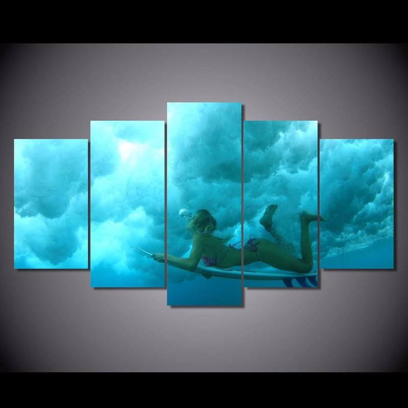 Skateboard Surfing Girl Abstract Art.jpg