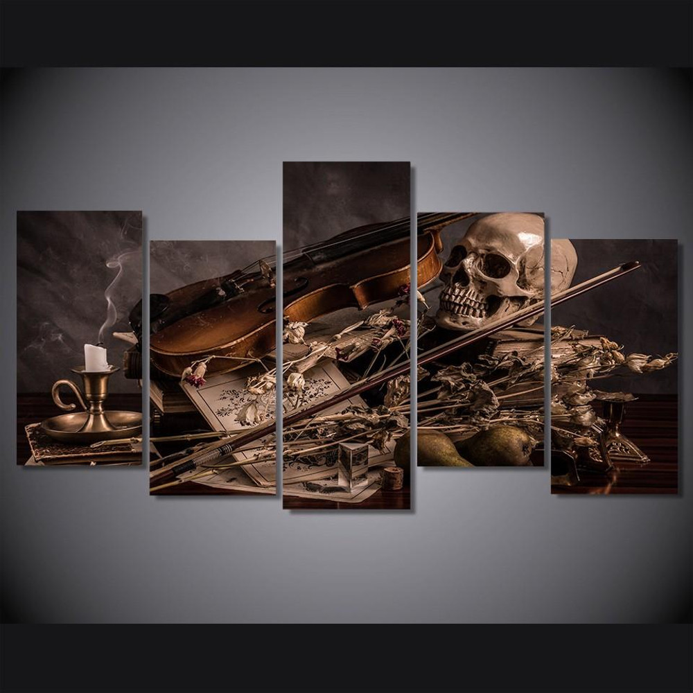 Skripka Cherep Svecha Abstract Art.jpg