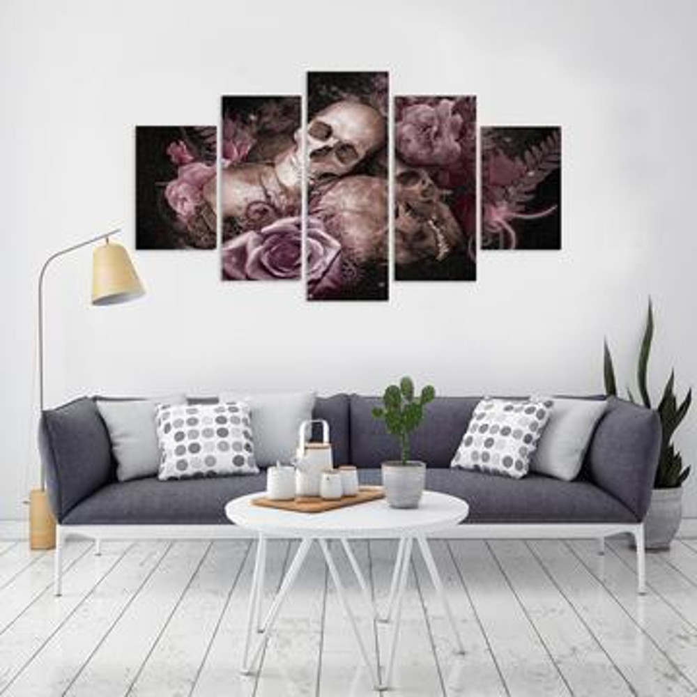 Skull And Roses Abstract Art.jpg