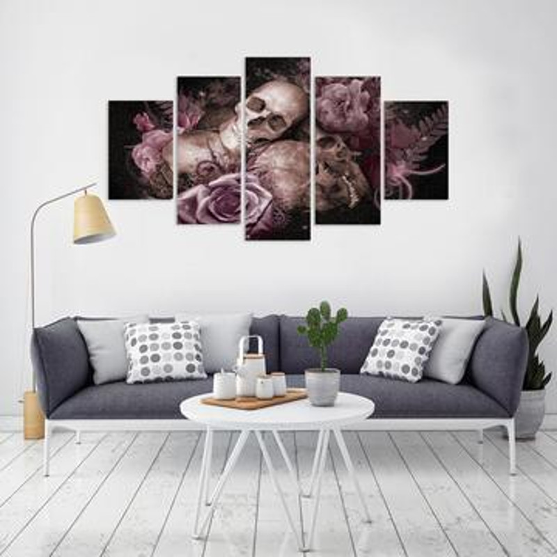 Skull And Roses Abstract Art.jpg