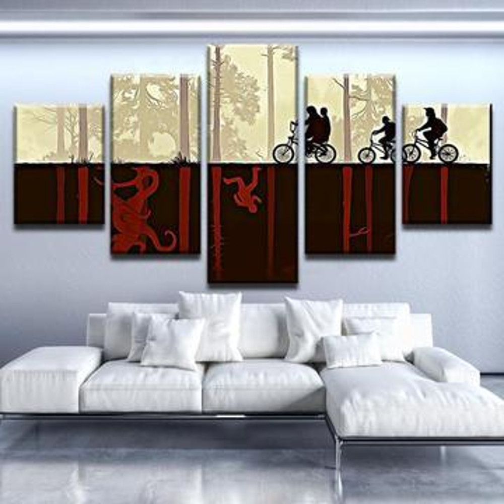 Stranger Things Biking Upside Down Abstract Art.jpg