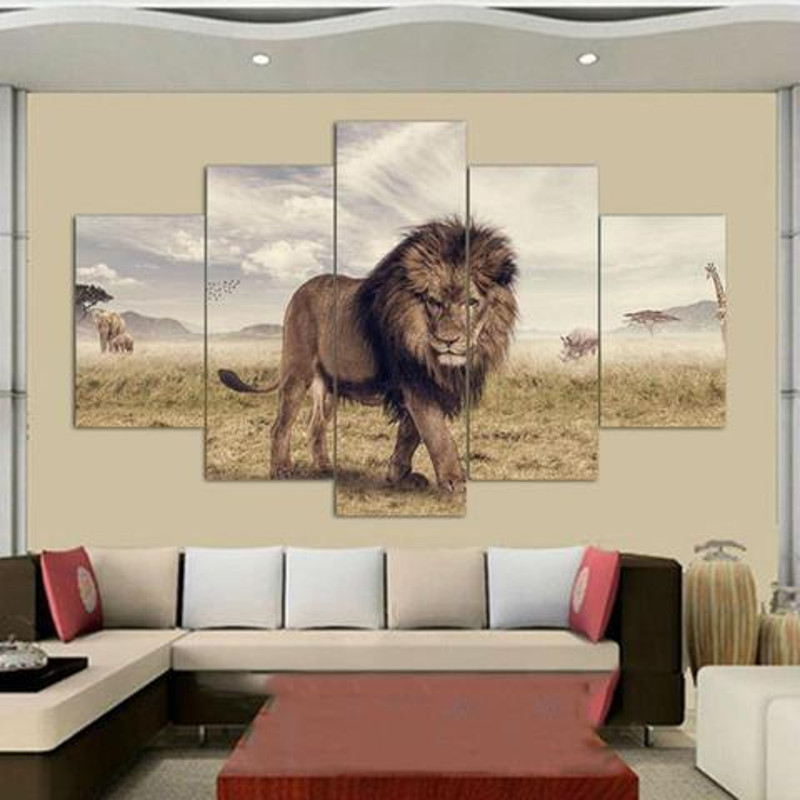 The Big Lion Abstract Animal Art.jpg