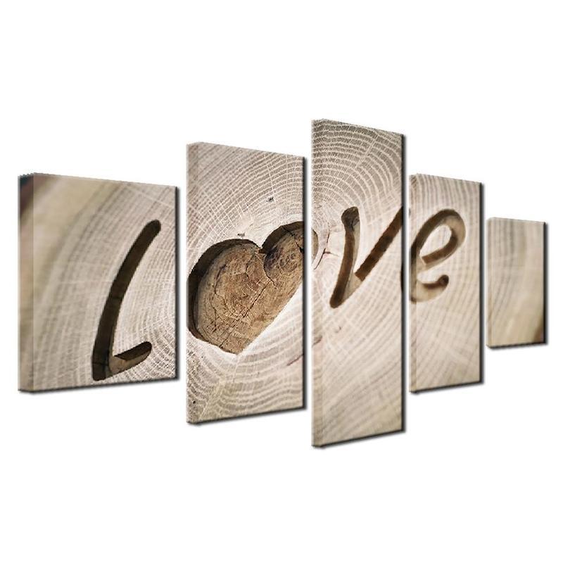 The Inscription Love Is Cut Out On The Tree Abstract Art.jpg