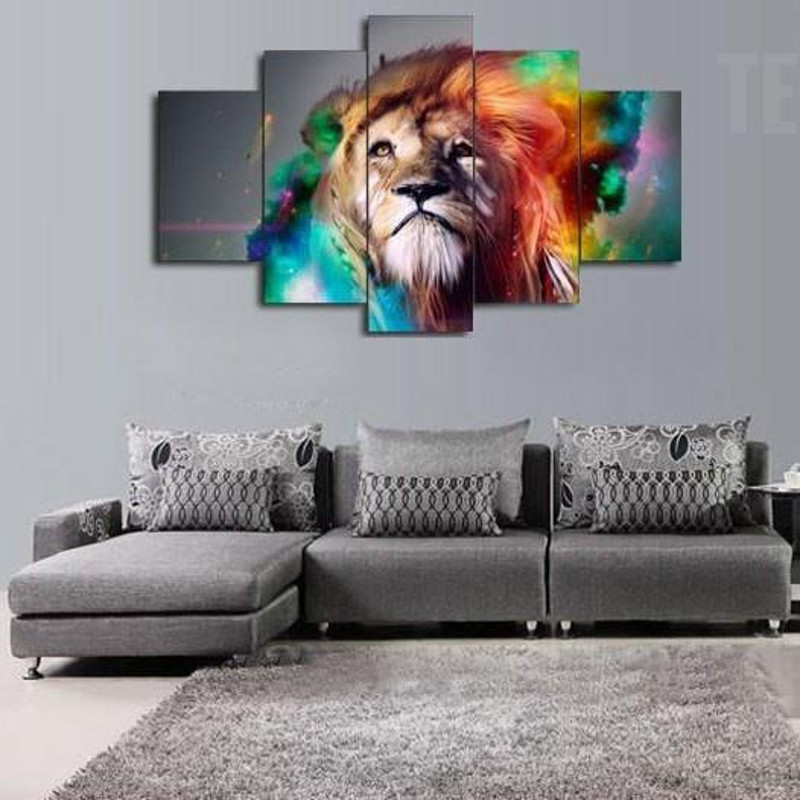 The King Of The Jungle Abstract Animal Art.jpg