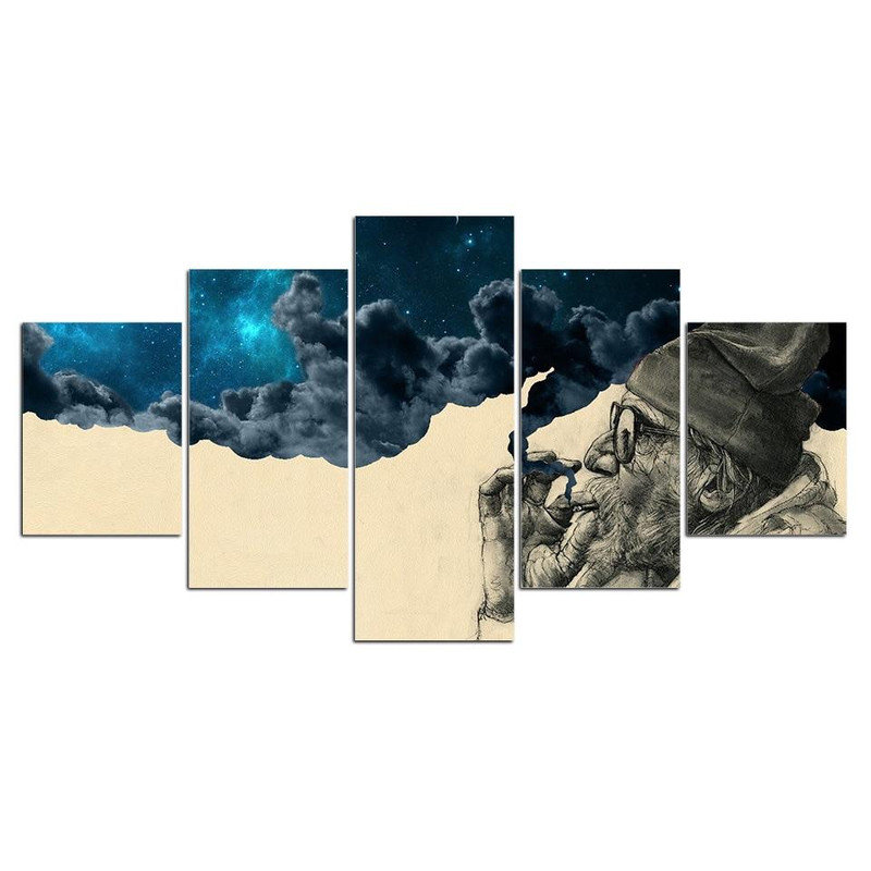 The Old Man Smoking Abstract Art.jpg