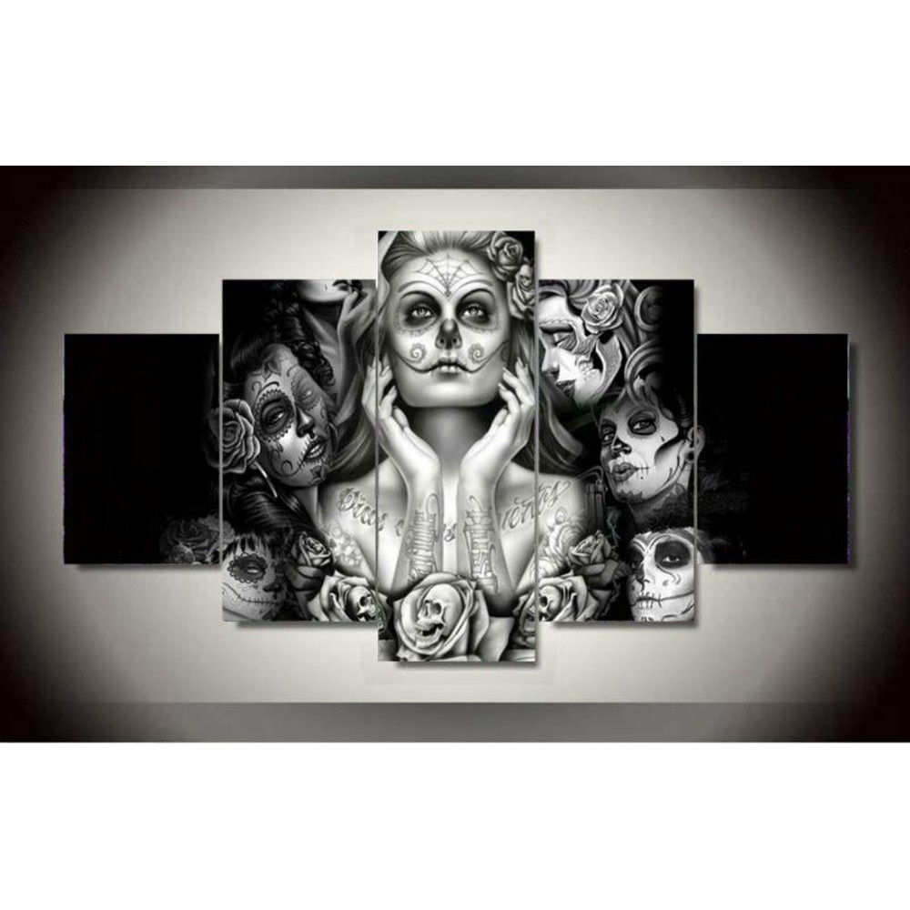 The Sugar Skull Girl Abstract Art.jpg