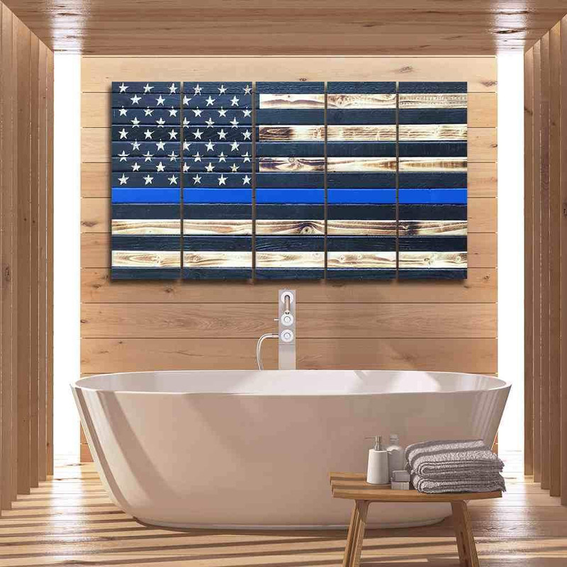Thin Blue Line Abstract Art.jpg