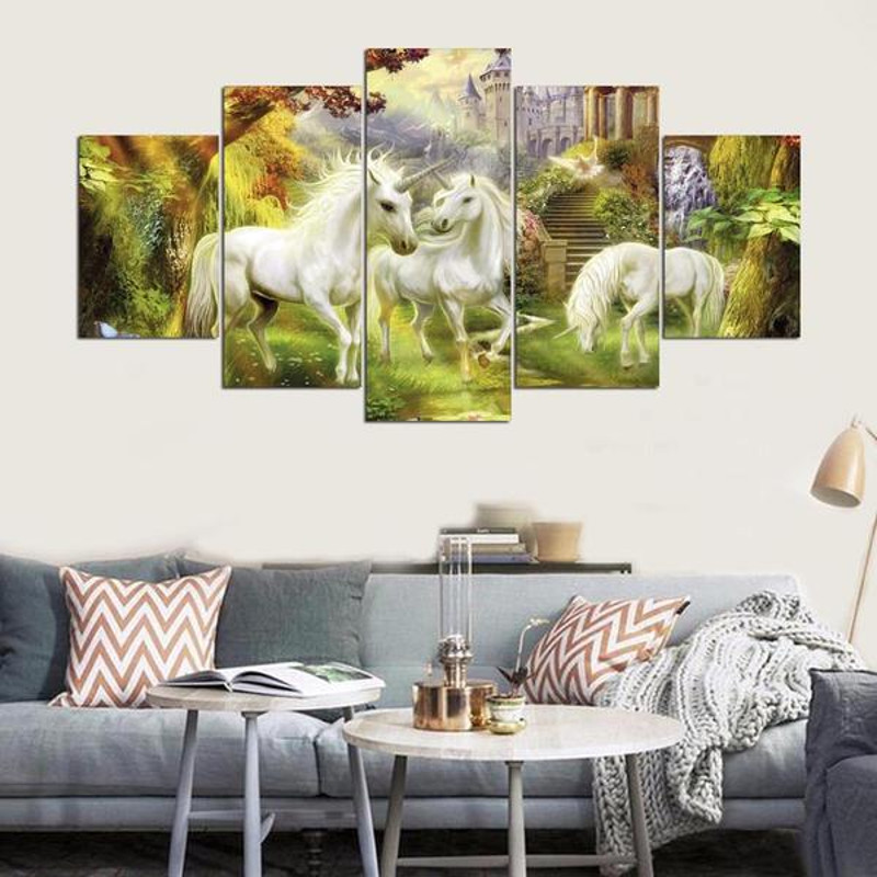 Unicorn Family Abstract Animal Art.jpg