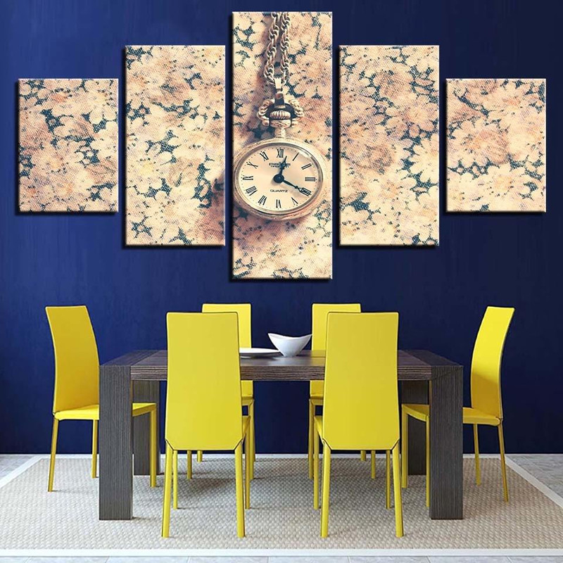 Vintage Flowers Pocket Watch Abstract Art.jpg