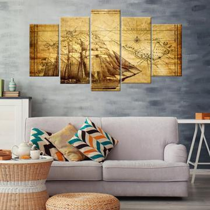 Vintage Navigation Nature Abstract Art.jpg