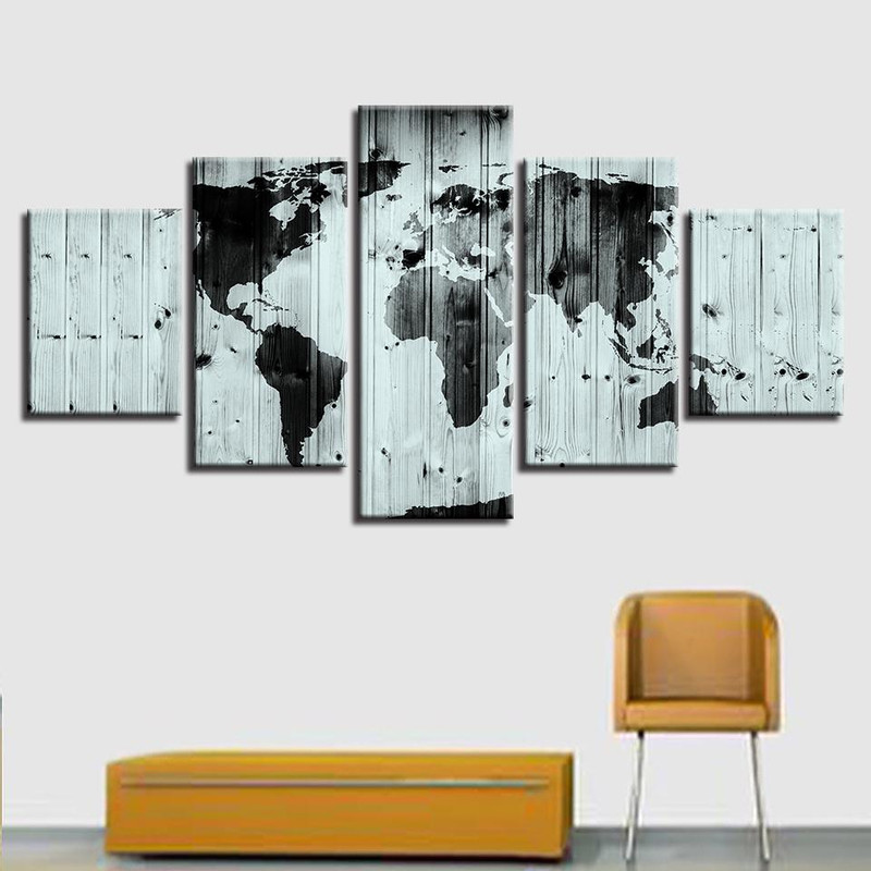 World Map Black White Abstract Art.jpg