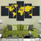 Yellow And Black World Map Abstract Art.jpg