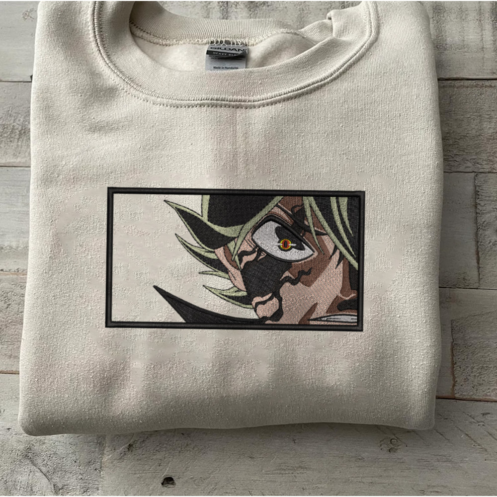 Asta Embroidered Crewneck, Black Clover Embroidered Sweatshirt, Inspired Embroidered Manga Anime Hoodie.jpg
