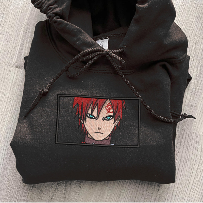 Garaa Embroidered Crewneck, Naruto Embroidered Sweatshirt, Inspired Embroidered Manga Anime Hoodie 3.jpg