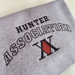 hxh embroidered crewneck, hunter x hunter embroidered sweatshirt, inspired embroidered manga anime hoodie