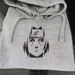 itachi embroidered crewneck, naruto embroidered sweatshirt, inspired embroidered manga anime hoodie 2