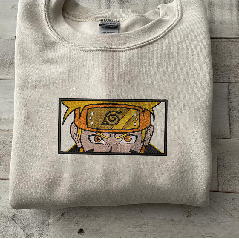 Naruto Embroidered Crewneck, Naruto Shippuden Embroidered Sweatshirt, Inspired Embroidered Manga Anime Hood 1.jpg