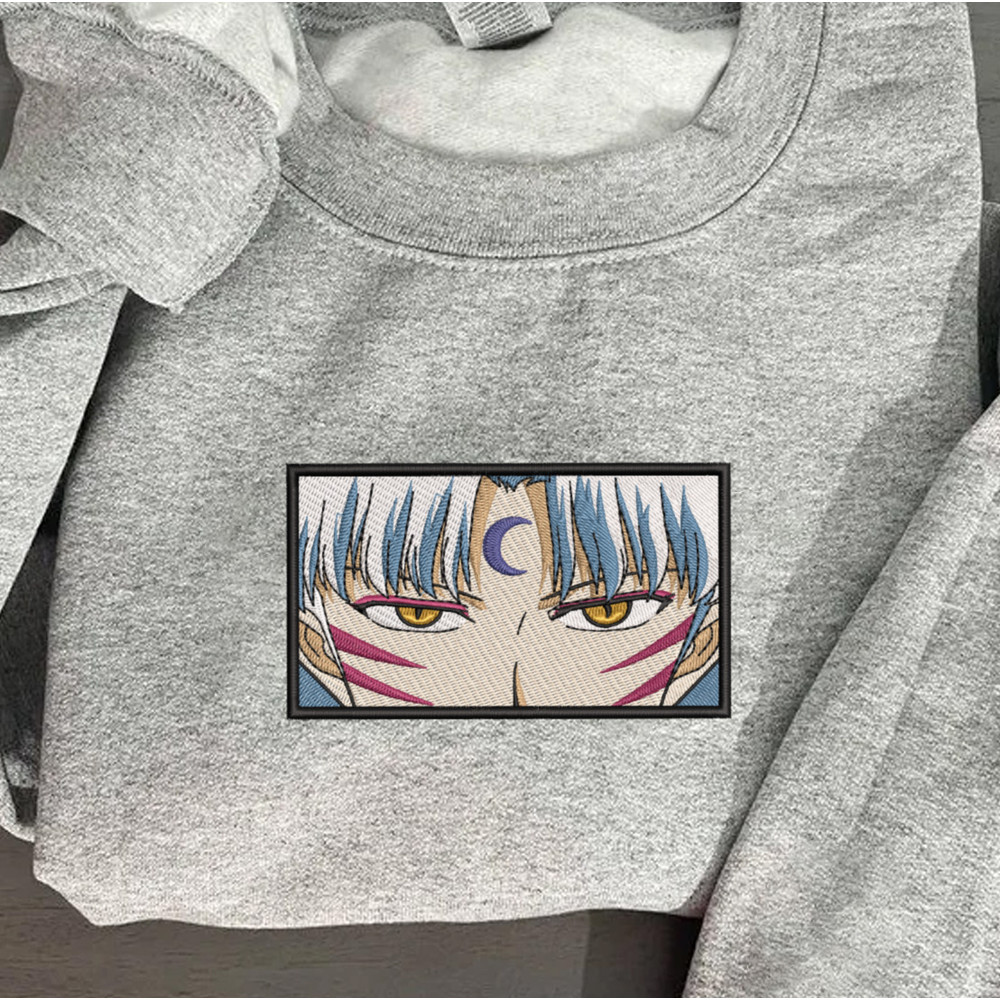 Sesshomaru Embroidered Crewneck, InuYasha Embroidered Sweatshirt, Inspired Embroidered Manga Anime Hoodie, Unisex Tshirt.jpg