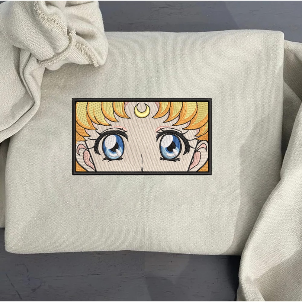 Tsukino Usagi Embroidered Crewneck, Sailor Moon Embroidered Sweatshirt, Inspired Embroidered Manga Anime Hoodie 1.jpg
