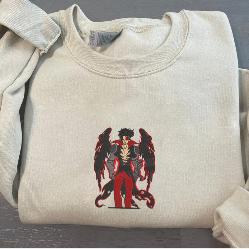 Zeldris Embroidered Crewneck, Nanatsu no Taizai Embroidered Sweatshirt, Inspired Embroidered Manga Anime Hoodie.jpg