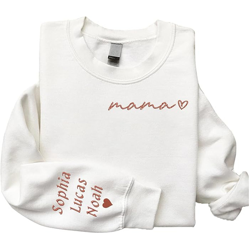 Cools Love Customized Embroidered Hoodie, Mama Crewneck Sweatshirt, Mama Est 2023 Sweatshirt, Mama Est 2023 Sweatshirt, Mom Hoodies For Women.jpg