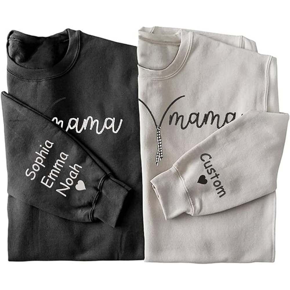 Custom Embroidered Hoodie, Mama Gift, Mama Crewneck Sweatshirt, New Mom Gifts, Mom Life Sweatshirt, Embroidered Mama Sweatshirt.jpg