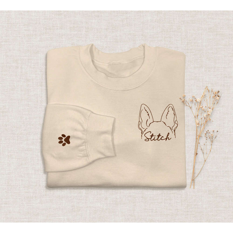Custom Embroidered German Shepherd Sweatshirt, Embroidered Crewneck For Dog Owner.jpg
