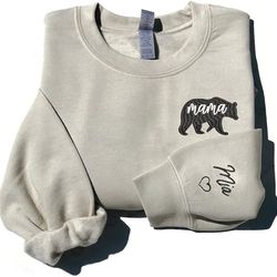 custom embroidered mama sweatshirt for women, mama sweatshirts for women, mama sweatshirt