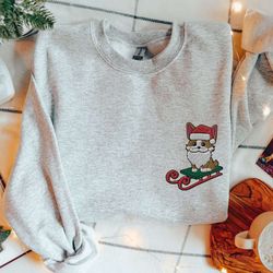 dog christmas sweatshirt embroidered xmas sweater for dog lovers