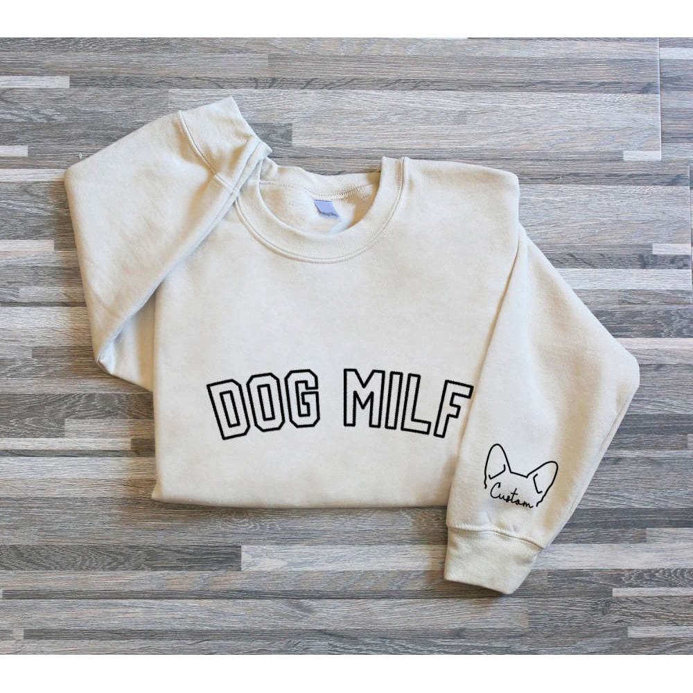Dog Milf Embroidered Sweatshirt, Embroidered Dog Milk Gift, Dog Milk Sweatshirt For Women.jpg