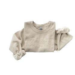 embroidered, mama sweatshirt, embroidery mom sweatshirt, custom mother's day gift, gift for wife