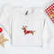 Embroidered Christmas Dog Sweatshirt Embroidered Dachshund Reindeer Dog Weater For Family.jpg