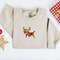 Embroidered Christmas Dog Sweatshirt, Beagle Dog Christmas Sweatshirt For Family.jpg