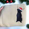 Embroidered Christmas Dog Sweatshirt, Black Lab Labrador Sweater For Christmas.jpg