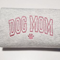 embroidered dog mama sweatshirt, embroidered christmas sweatshirt gift for mother