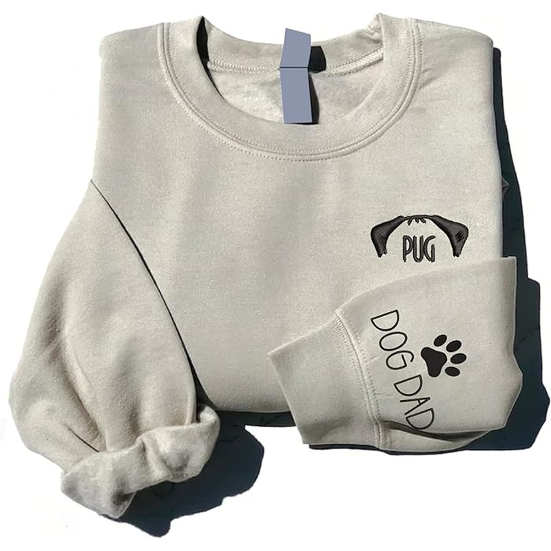 Embroidered Sweatshirt, Custom Dog Mom Shirt, Dog Mama Sweatshirt Women, Personalized Gift For Dog Lover.jpg