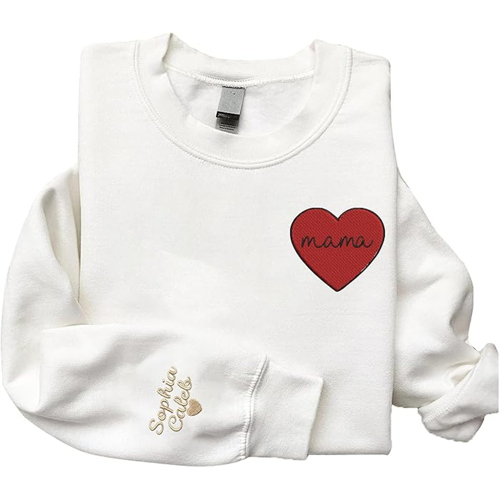 Givesmiles Custom Embroidered Mama Heart In Chest Sweatshirt And Hoodie, Embroidered Sweatshirt For Mom.jpg
