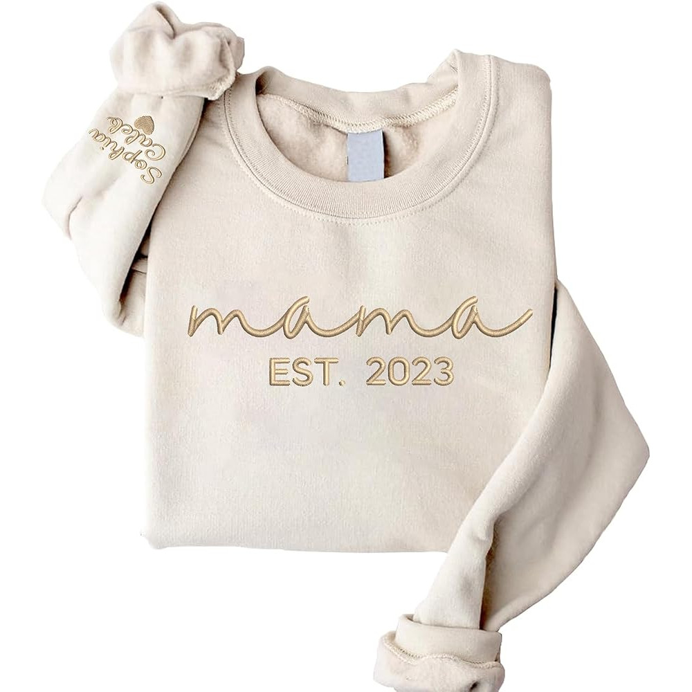 Givesmiles Custom Embroidered Mama Sweatshirt And Hoodie, Mama Est 2023 Sweatshirt, Custom Embroidered Sweatshirt For Mom, Embroidered Custom Name Mom 1.jpg