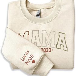 godlover personalized embroidered mama sweatshirt, best mom sweatshirt