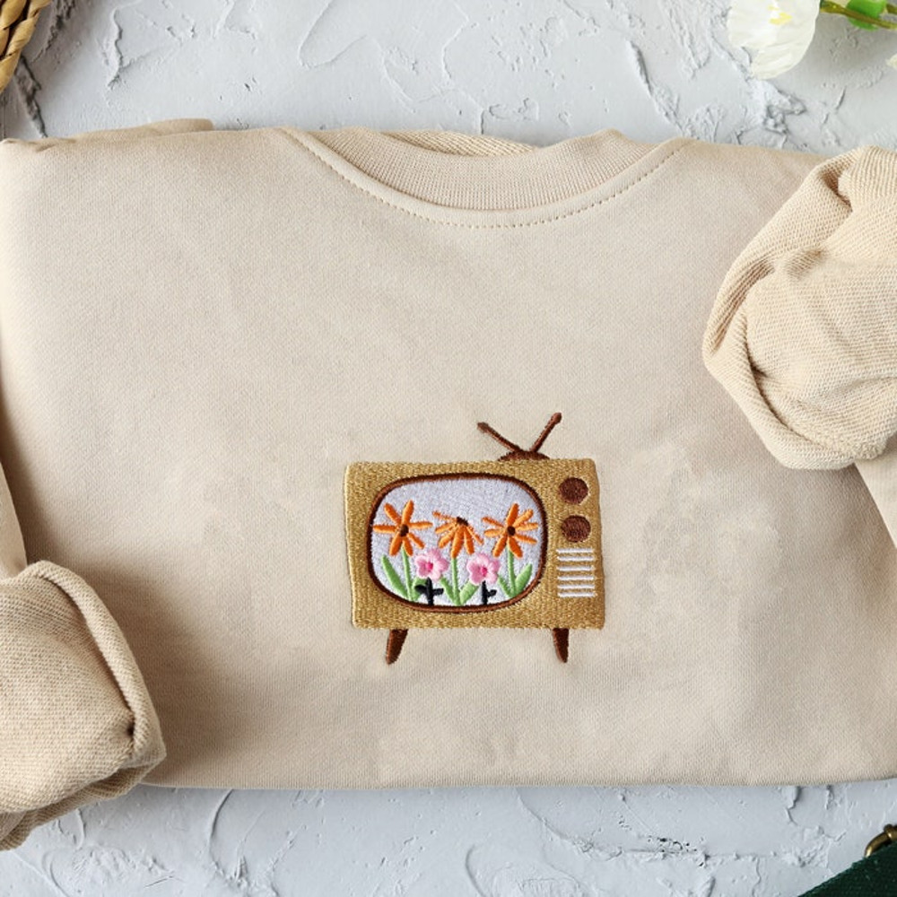 Hawaii Embroidered Flower Tv Sweatshirt,Crewneck Sweatshirt Embroidered,Flower Sweatshirt, Vintage Sweatshirt.jpg