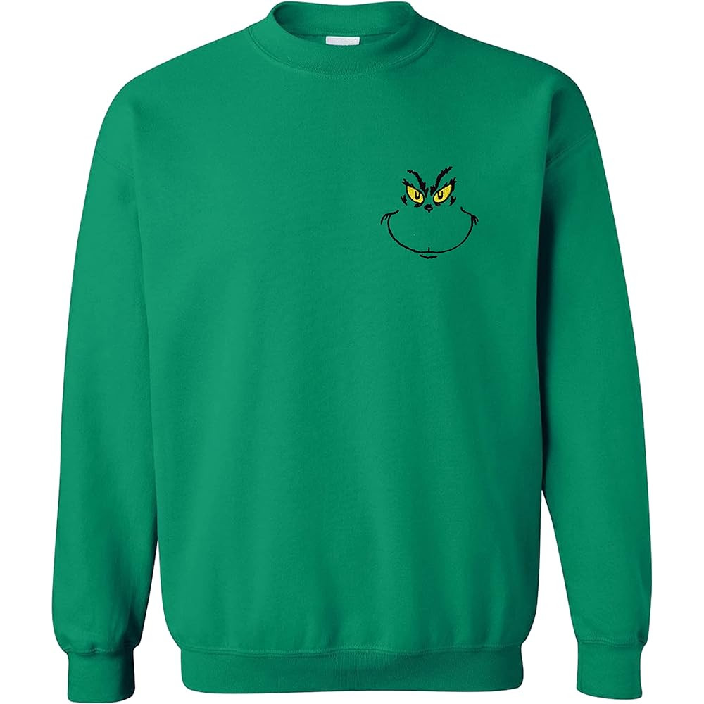 I Hate Christmas Funny Embroidered Green Pullover Sweatshirt Christmas For Women.jpg