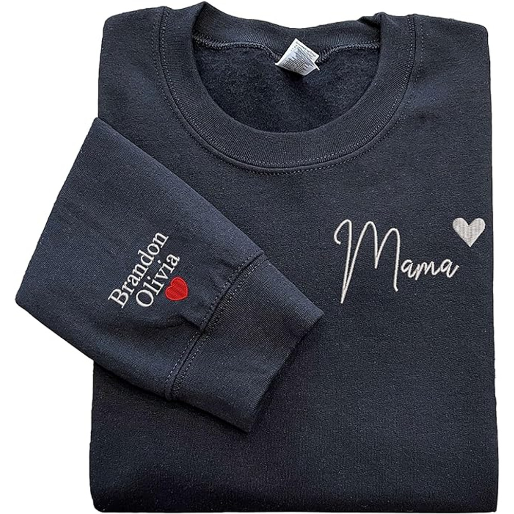 Mama Embroidered Sweatshirt With Kids Names Personalized Mama Embroidered Hoodie Momma Sweater Mama.jpg