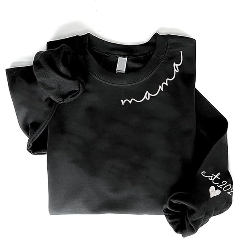 Regamor Mama Sweatshirts For Women Embroidered New Mom Gifts Embroidered Mama Sweatshirts For Women Mother Day Christmas.jpg