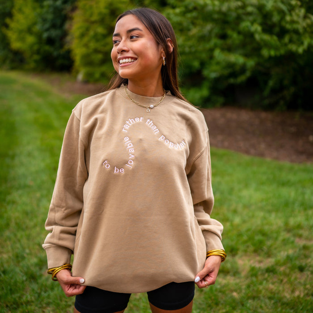 Swirly Symphony To Be Lovable Rather Than Popular Crewneck Sweatshirt (Chi Omega).jpg