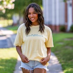 timelessly true embroidered crewneck shirt