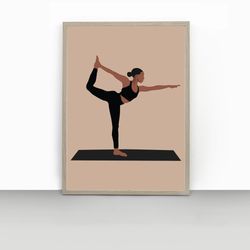Yoga poster | Yoga Pose print | Abstract woman print | Boho art decor | Yoga print | Female digital prints | Boho print