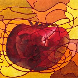 pomegranate oil colored painting by YuliaZuk