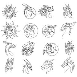 Dragon Svg Bundle, Dragon svg, Dragon Cut File, Dragons Head, Dragon Clipart, Magic Dragon SVG Bundle, Dragon Signs svg