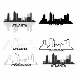Atlanta Skyline svg, ATLANTA Silhouette SVG, Atlanta Svg, Georgia Skyline, Atlanta Skyline, Atlanta City Svg